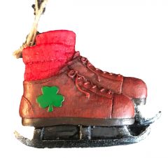 Vintage Shamrock Ice Skates Ornament